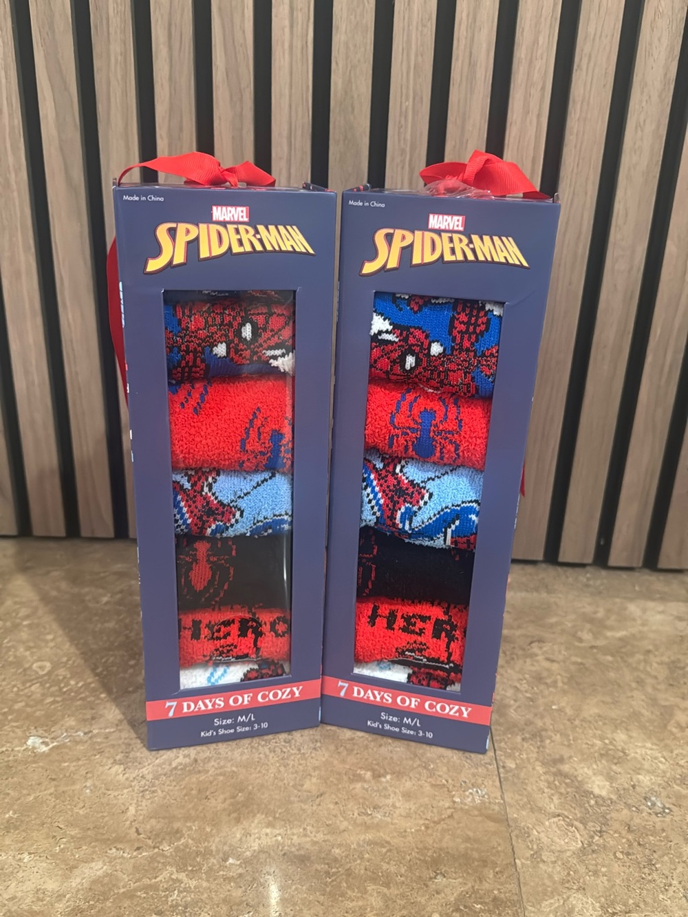 Marvel Spider-Man Sock Gift Box - Red, Blue & Black